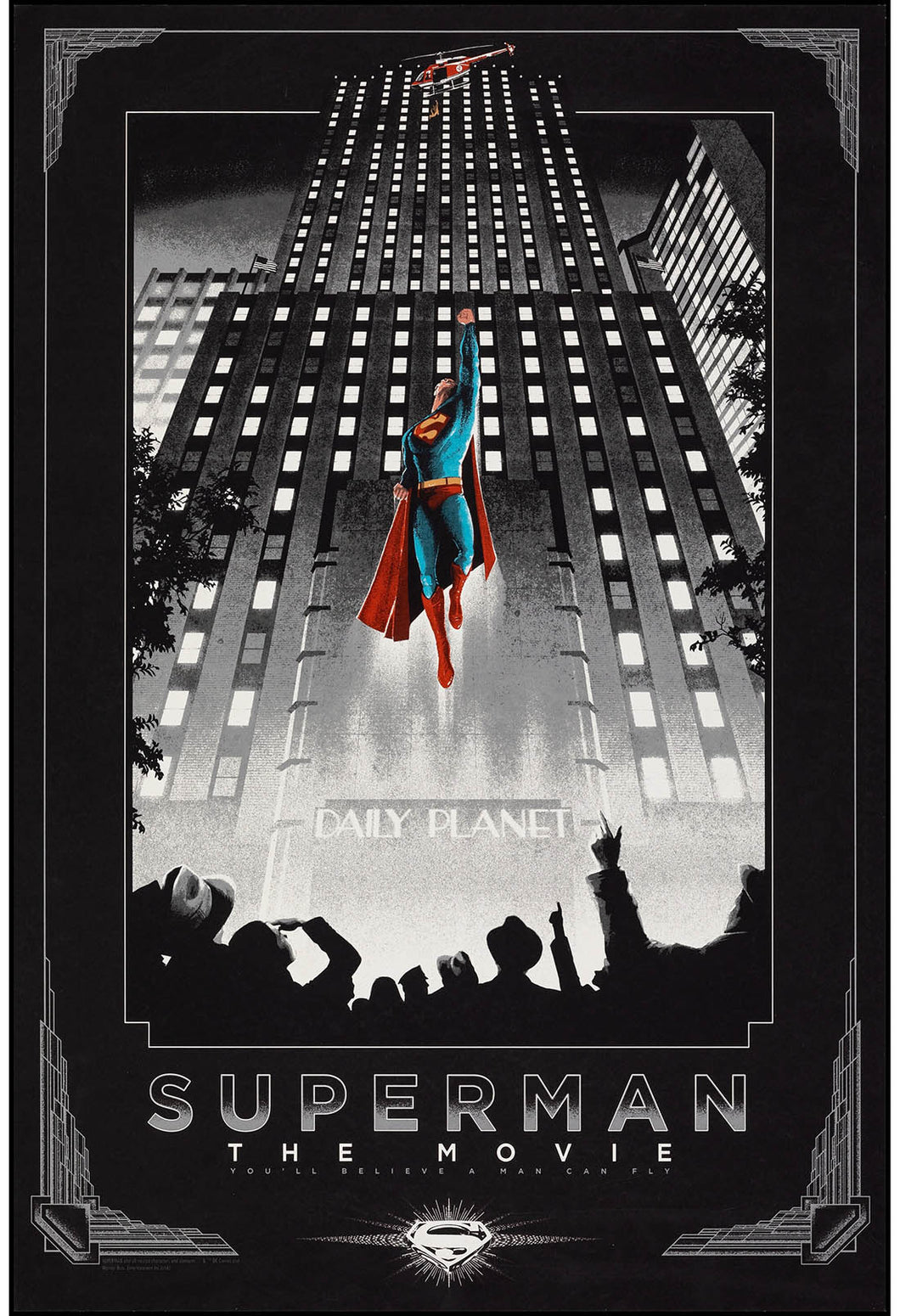 Superman the Movie (Variant) by Matt Ferguson x/50 Screen Print Movie Art Poster