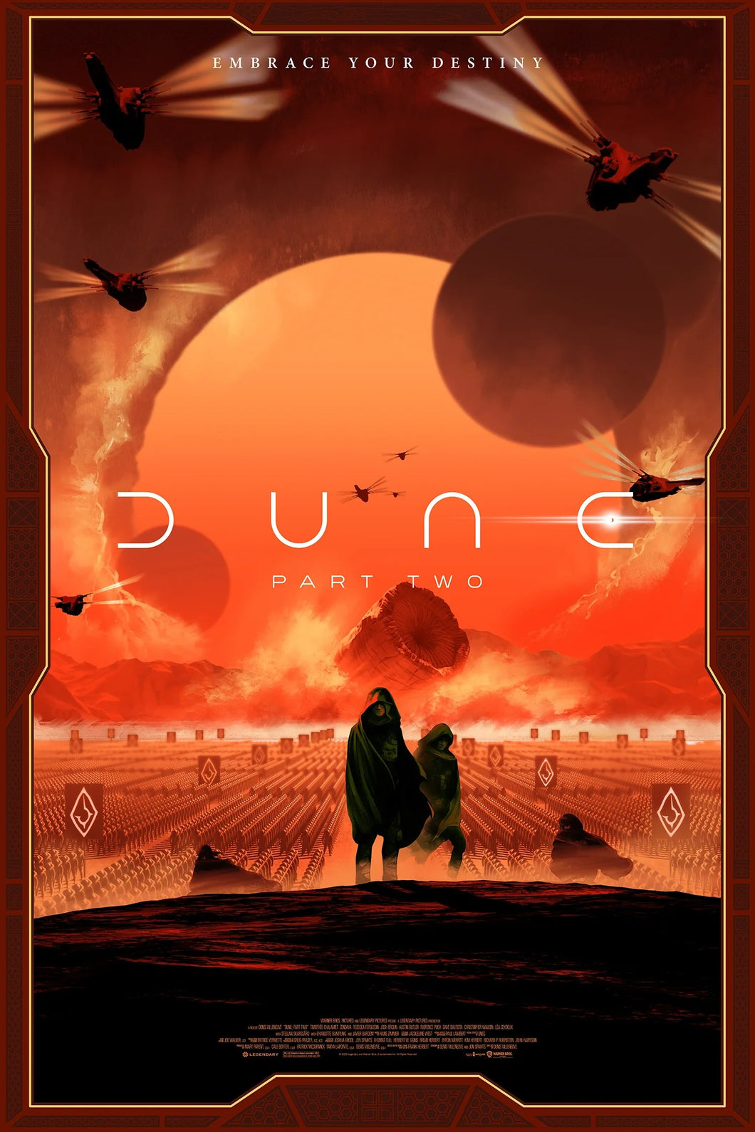 Dune: Part Two by Matt Griffin x/250 Screen Print Movie Art Poster 24