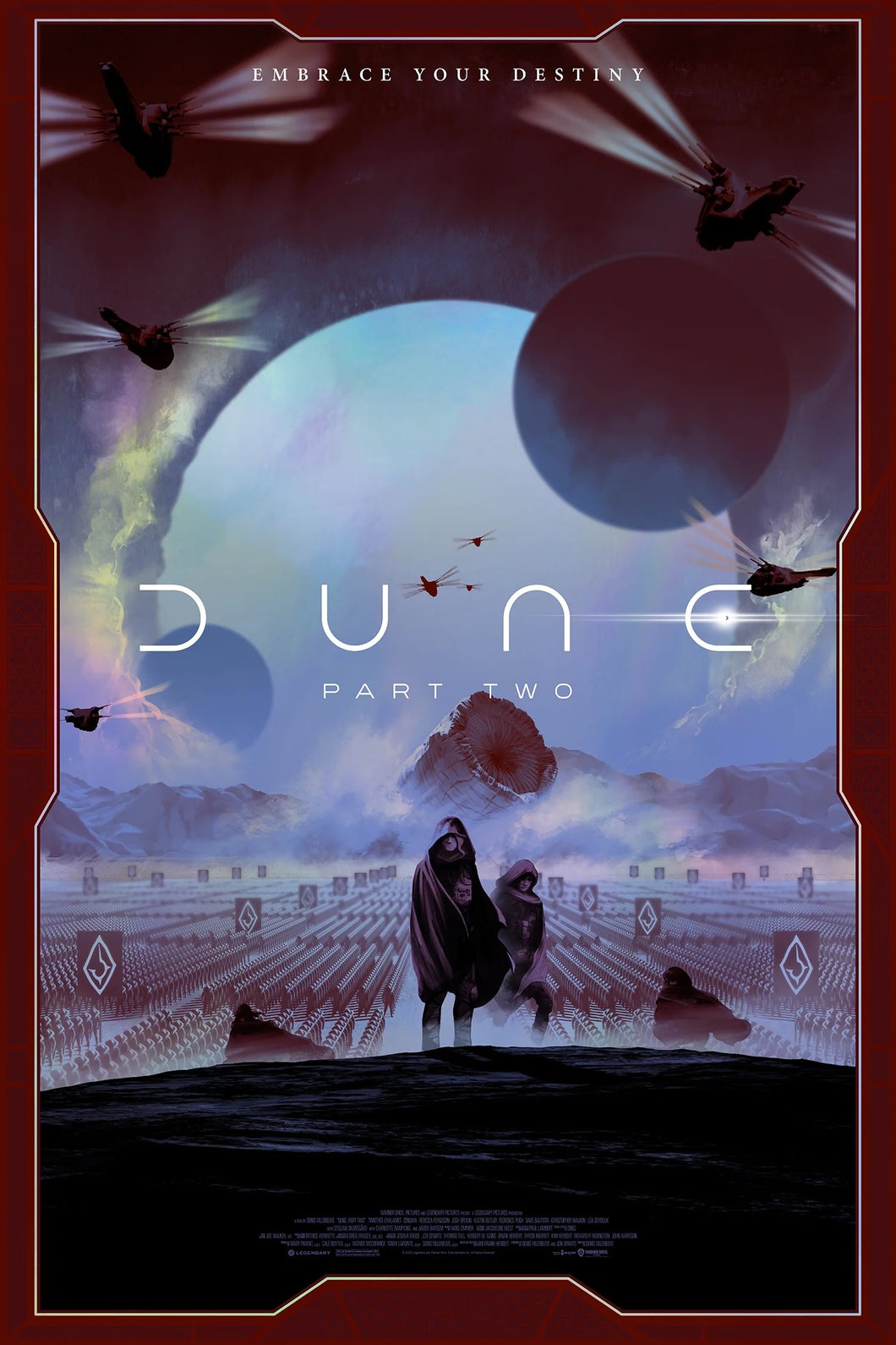 Dune: Part Two (Foil Variant) by Matt Griffin x/150 Screen Print Movie Art Poster