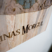 Load image into Gallery viewer, Minas Morgul Reclaimed Pallet Wood Wall Art | Handcrafted Fantasy Wood Burn Decor
