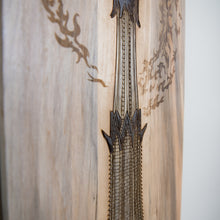 Load image into Gallery viewer, Mordor Tower Wooden Wall Art Laser Engraved &amp; Hand-Painted Reclaimed Pallet Wood Wall Hanging
