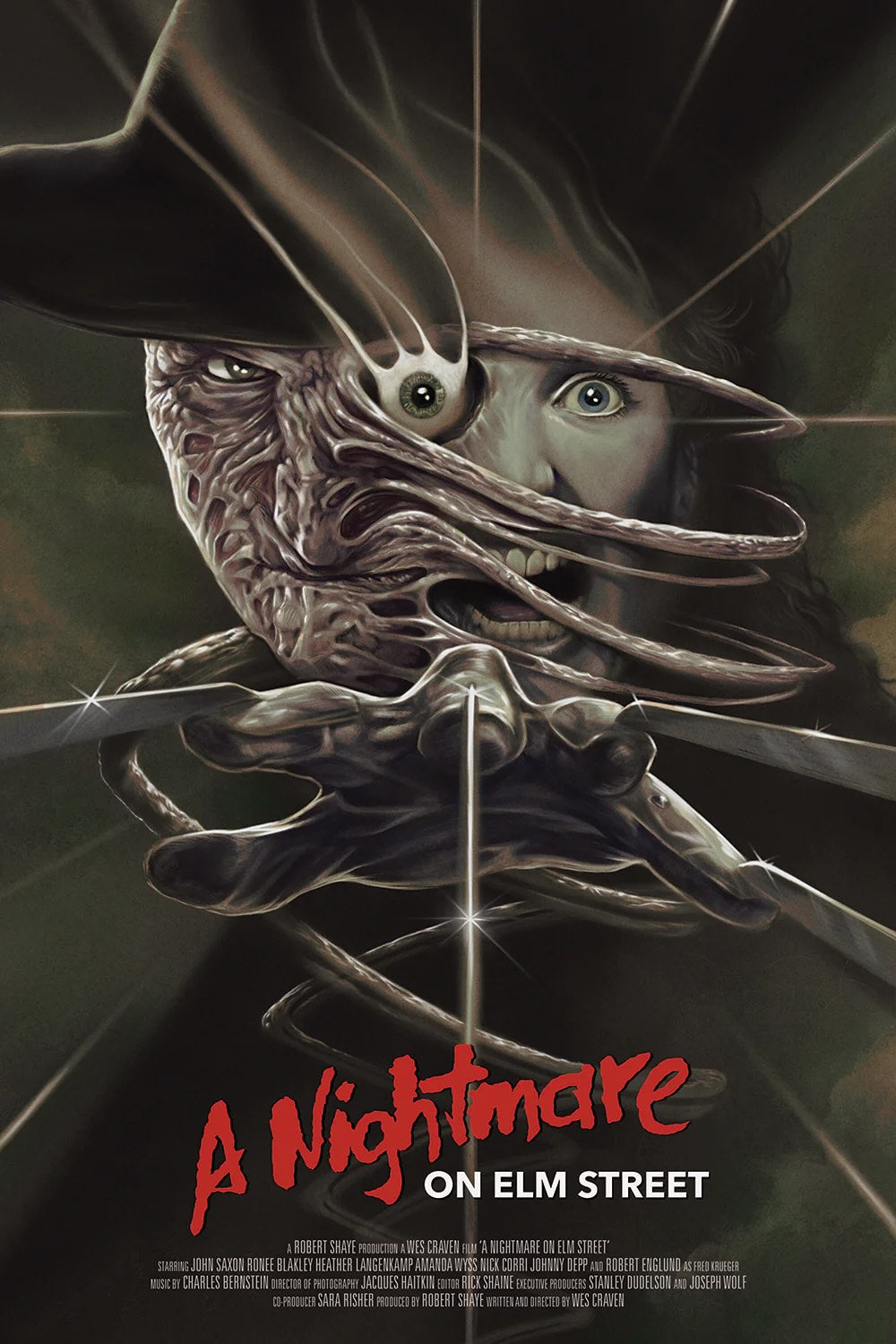 A Nightmare on Elm Street by Nick Charge 30/100 24x36 Screen Print Movie Poster