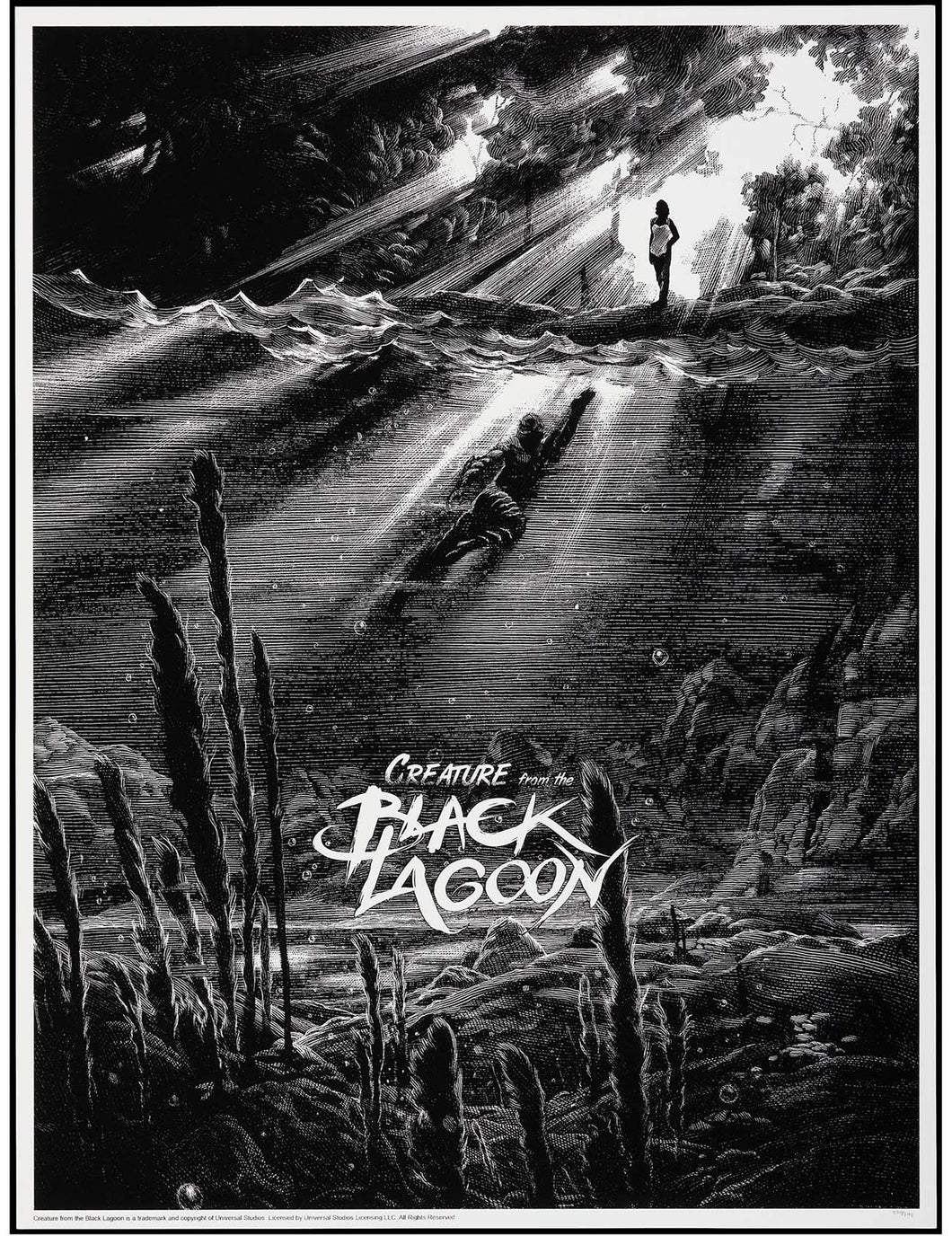 Creature from the Black Lagoon by Nicolas Delort 230/295 Screen Print Movie Poster