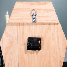 Load image into Gallery viewer, Coffin-Shaped Wall Clock: Handcrafted Wood, Victorian-Inspired Gothic Design, 21.5-Inch
