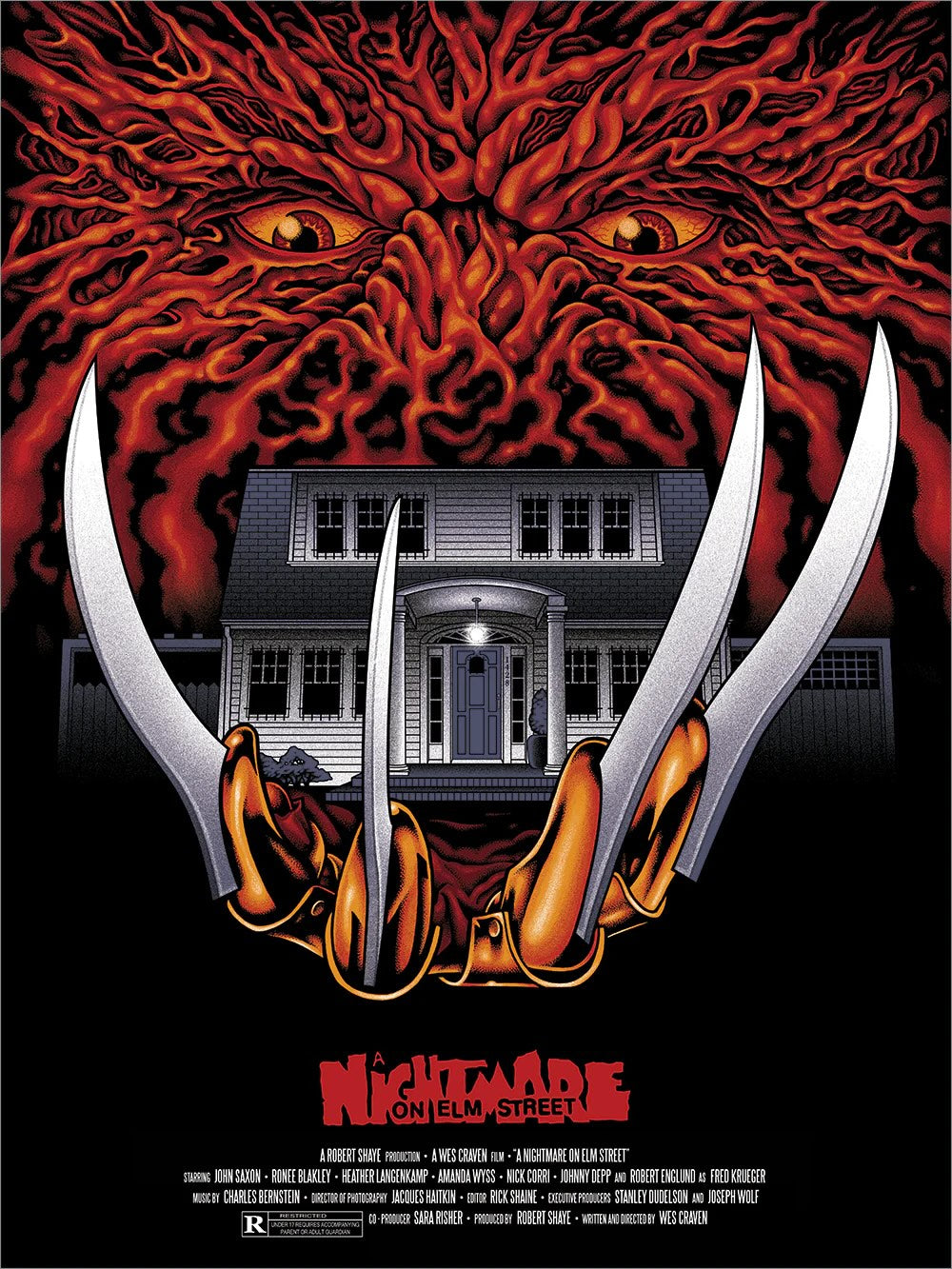 A Nightmare on Elm Street by Pitchgrim 19/150 18”x24” Screen Print Movie Poster