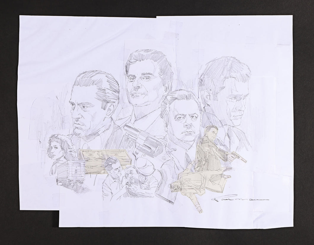 Goodfellas by Paul Mann 1/1 Original Pencil, Screen Print Movie Art Poster