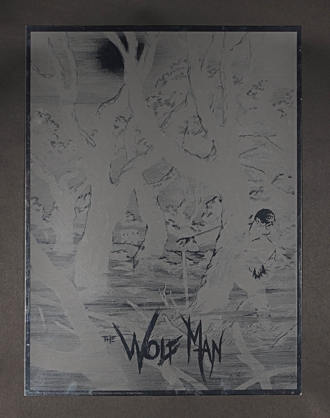 The Wolf Man (Foil) by Nicolas Delort PP, Screen Print Movie Art Poster, Near Mint