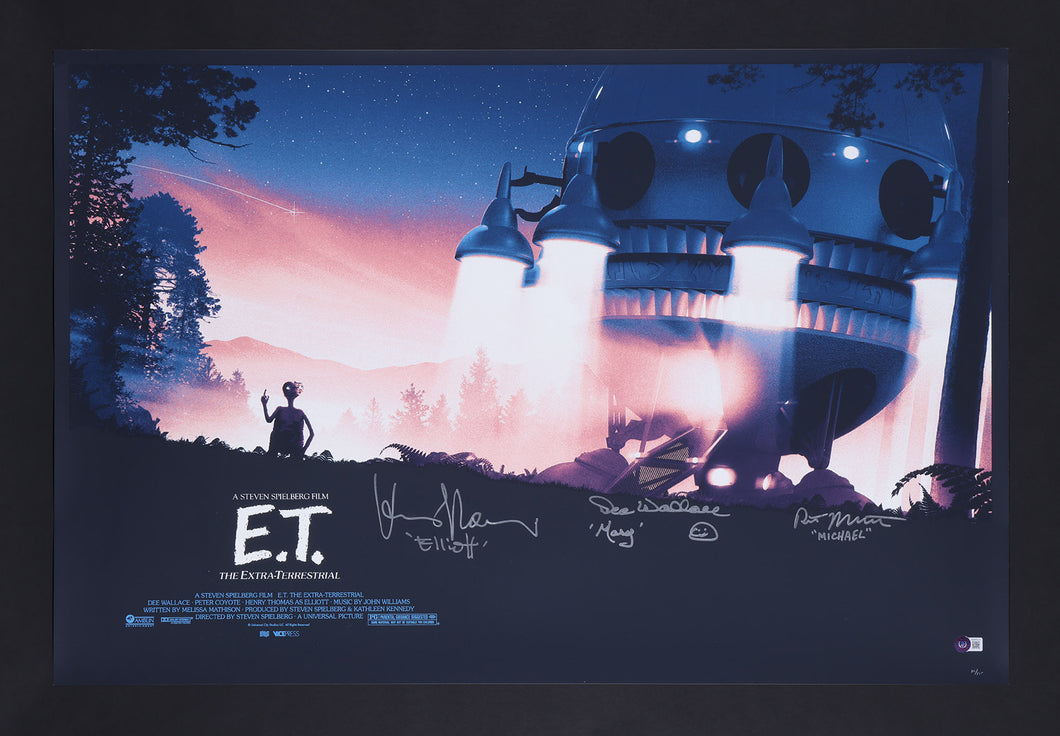 E.T. The Extra-Terrestrial Matt Ferguson (AUTOGRAPHED) Screen Print Movie Poster