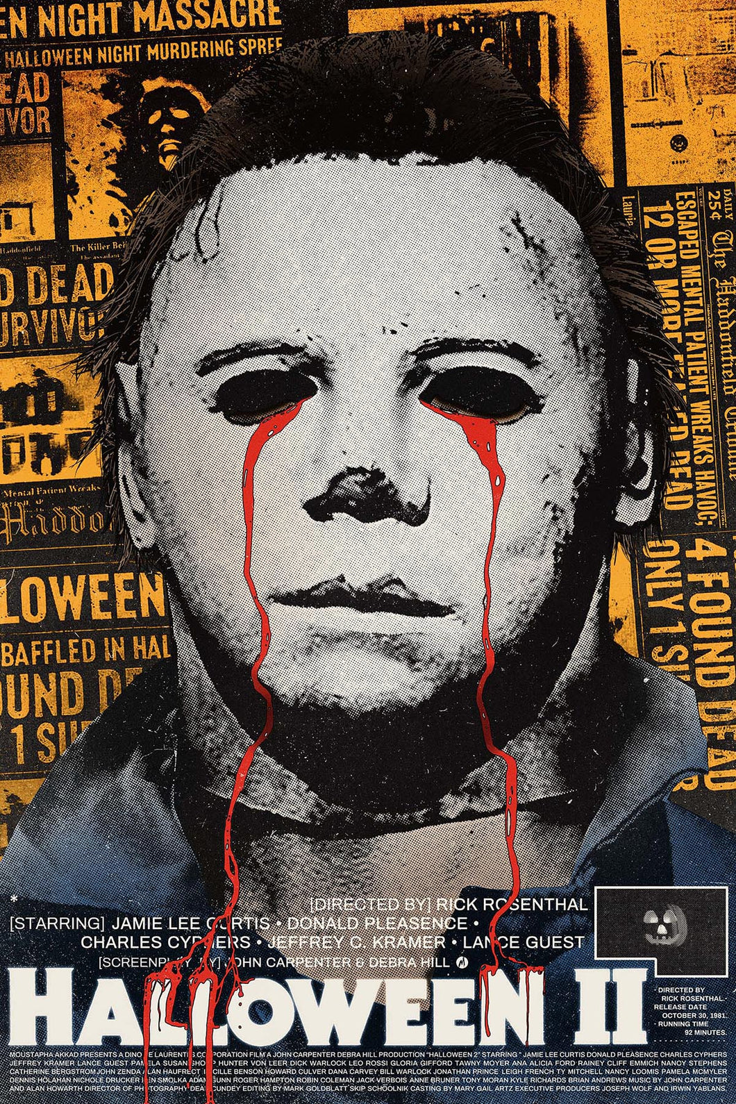 Halloween II by Rafa Orrico xx/165 Screen Print Movie Art Poster Mondo 2