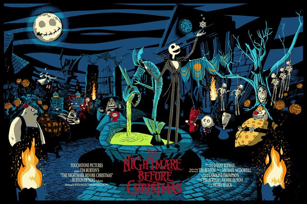 The Nightmare Before Christmas Raid71 Chris Thornley Screen Print Movie Poster