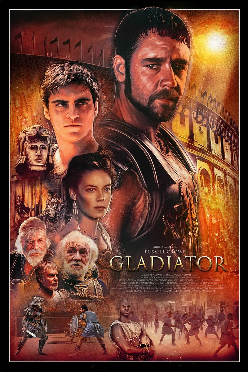 Gladiator by Rich Davies 26/250 24” x 36” Screen Print Movie Art Poster