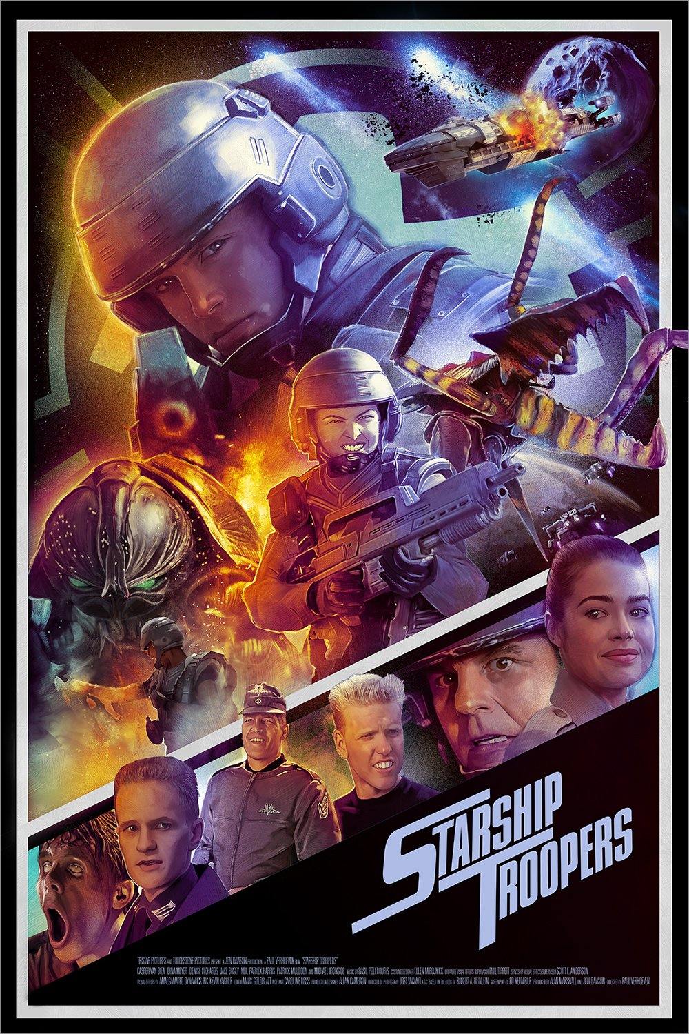 Starship Troopers by Rich Davies 53/250 24” x 36” Screen Print Movie Art Poster