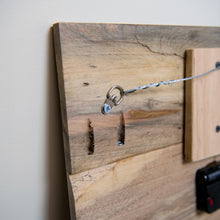 Load image into Gallery viewer, Laser Engraved Skull &amp; Roses Clock made from Reclaimed Pallet Wood Wall
