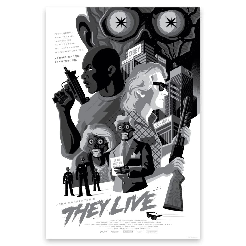 John Carpenter's They Live (Variant) by Tom Whalen