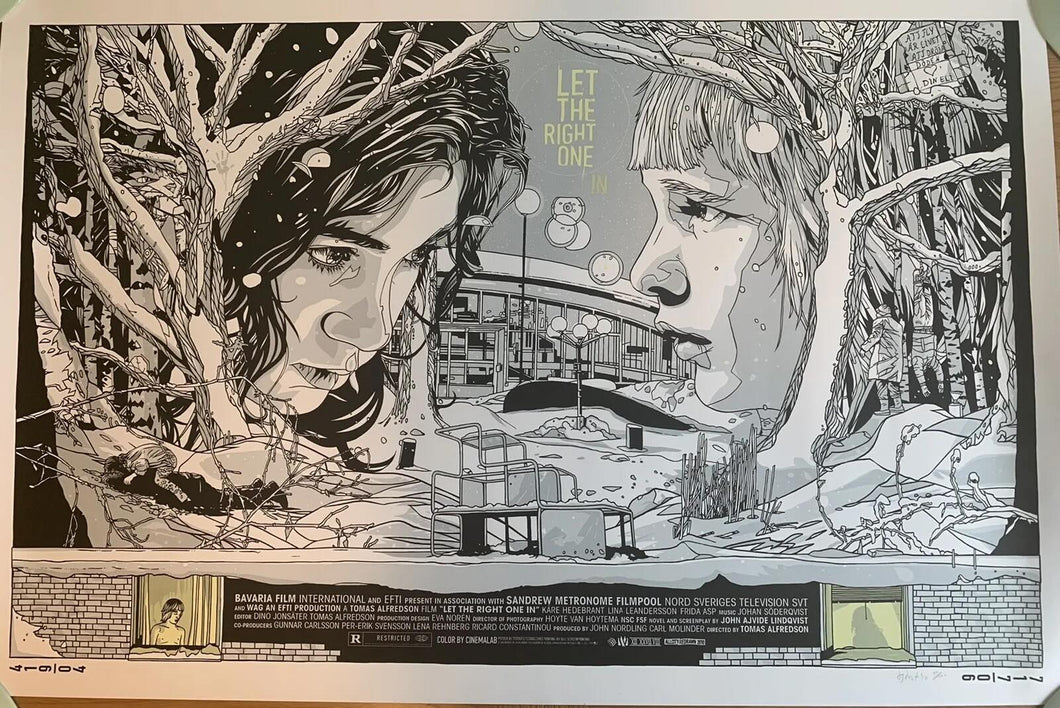 Let the Right One In by Tyler Stout 90/100 Screen Print Movie Art Poster Mondo