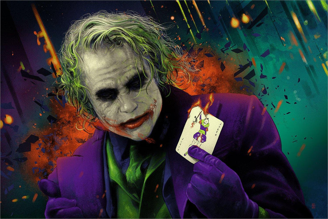 The Joker (Teal Variant) by Vance Kelly 14/85 36x24 Screen Print Movie Poster