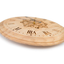 Load image into Gallery viewer, Handcrafted Wooden Laser Engraved Wall Clock – Rustic Decorative Timepiece
