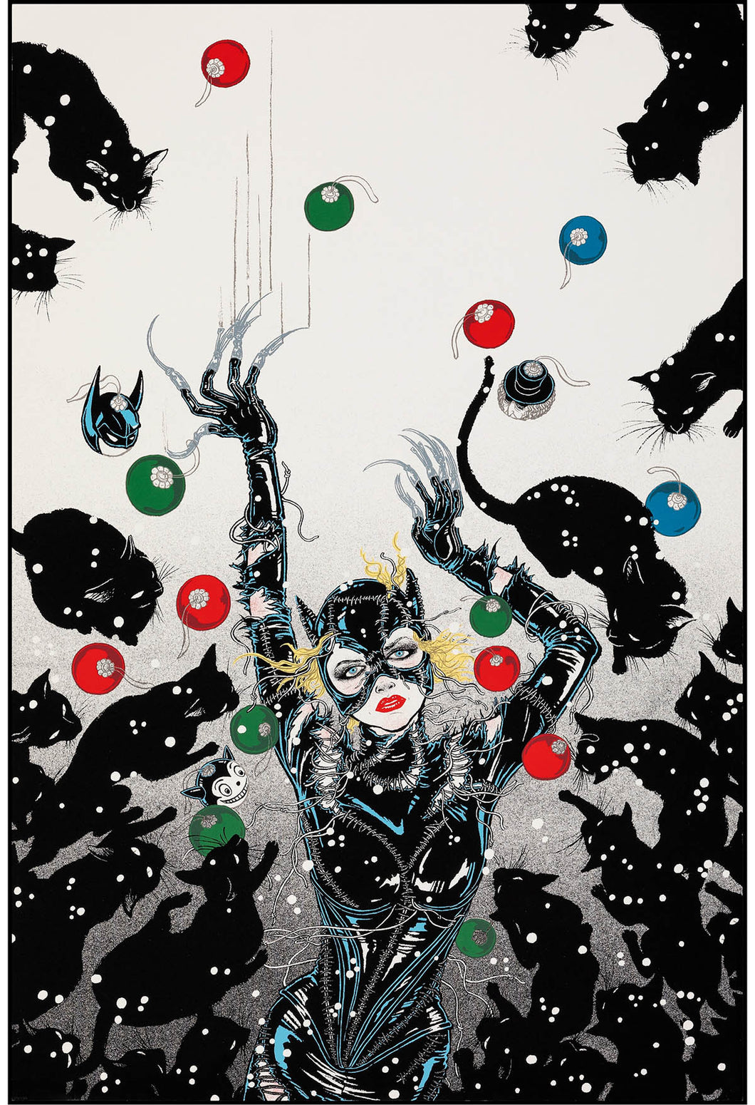 Batman Returns (Catwoman Variant) by Yuko Shimizu 105/125 Screen Print Movie Poster 105/125